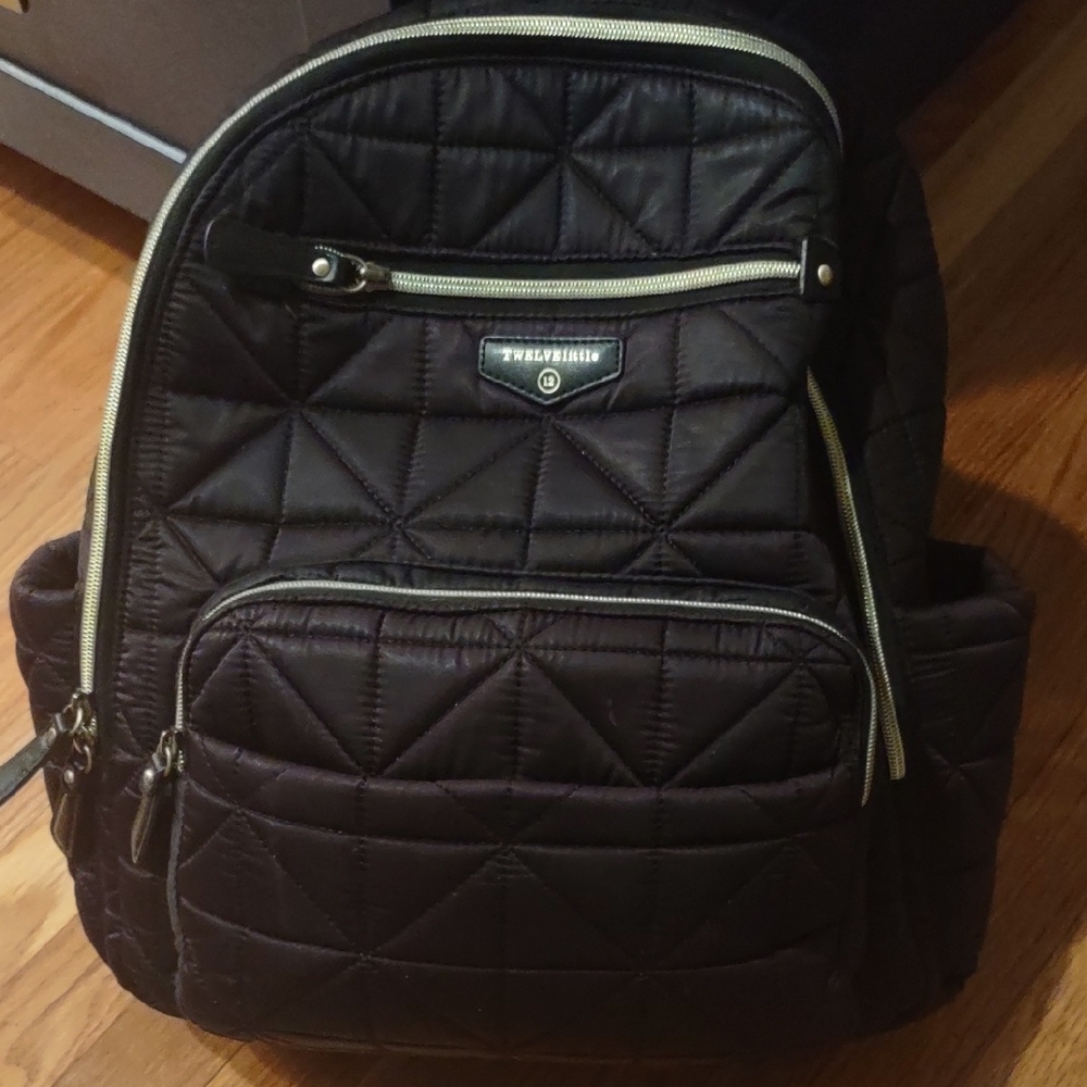 Black Quilted Baby Bag